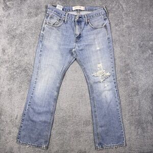 Vintage Levi's 527 Jeans Mens 30x30 Low Boot Cut Distressed Thrashed Lightwash